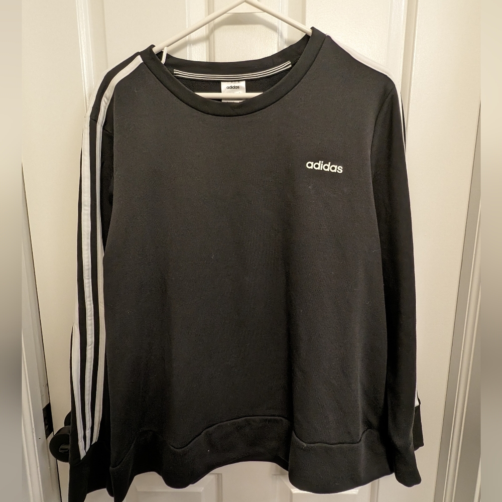 Adidas women's black crew neck sweatshirt sz XL